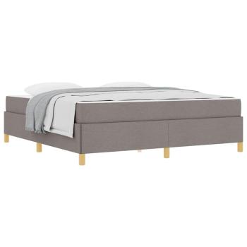 Boxspringbett Sonstiges Taupe und Weiß 180 x 200 cm Stoff