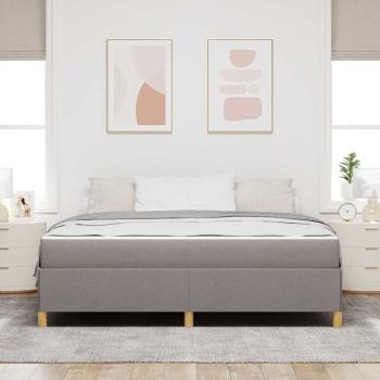 Boxspringbett Sonstiges Taupe und Weiß 180 x 200 cm Stoff