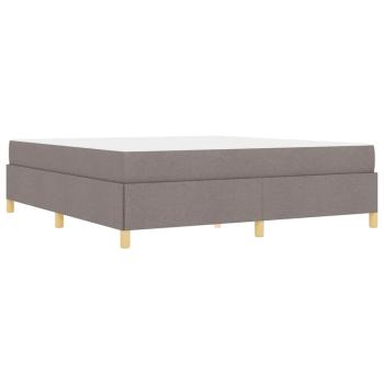 Boxspringbett Sonstiges Taupe und Weiß 180 x 200 cm Stoff