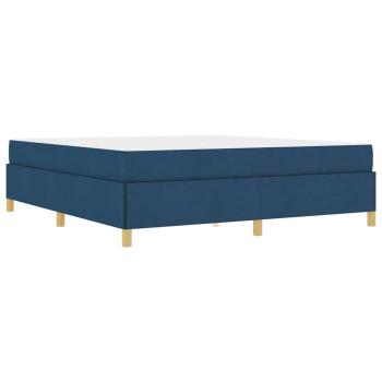Boxspringbett Sonstiges Blau und Weiß 180 x 200 cm Stoff