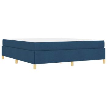 Boxspringbett Sonstiges Blau und Weiß 180 x 200 cm Stoff