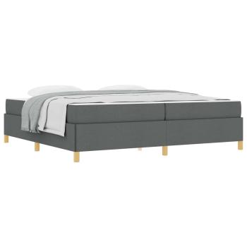 ARDEBO.de - Boxspringbett Sonstiges Dunkelgrau 200 x 200 cm Stoff