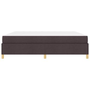 Boxspringbett Sonstiges Dunkelbraun und Weiß 200 x 200 cm Stoff