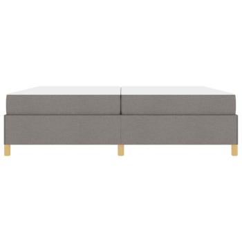 Boxspringbett Sonstiges Taupe und Weiß 200 x 200 cm Stoff