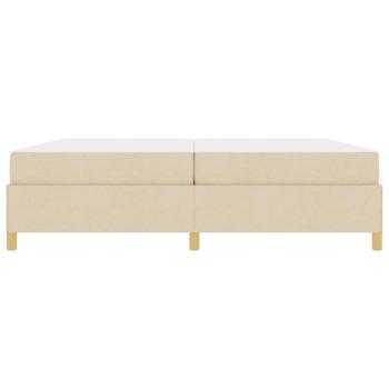 Boxspringbett Sonstiges Weiß und Creme 200 x 200 cm Stoff