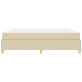 Boxspringbett Sonstiges Weiß und Creme 200 x 200 cm Stoff