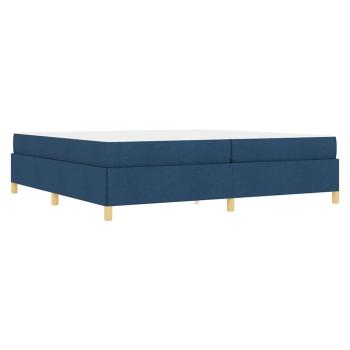 Boxspringbett Blau und Dunkelblau und Weiß 200 x 200 cm Stoff