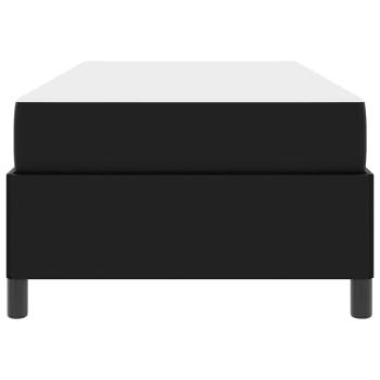 Bettgestell mit Matratze Schwarz 80 x 200 cm Kunstleder