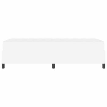 Bettgestell mit Matratze Weiß 90 x 190 cm Kunstleder