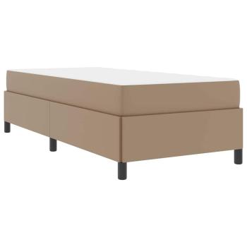 Bettgestell mit Matratze Cappuccino 90 x 190 cm Kunstleder