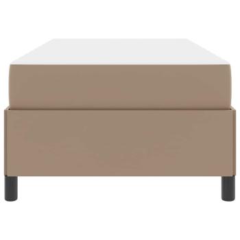 Bettgestell mit Matratze Cappuccino 90 x 190 cm Kunstleder