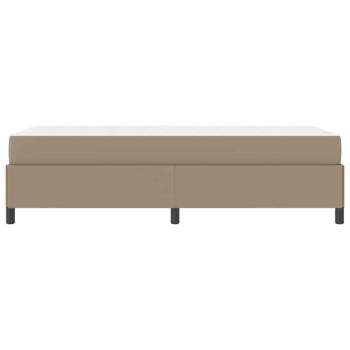 Bettgestell mit Matratze Cappuccino 90 x 190 cm Kunstleder