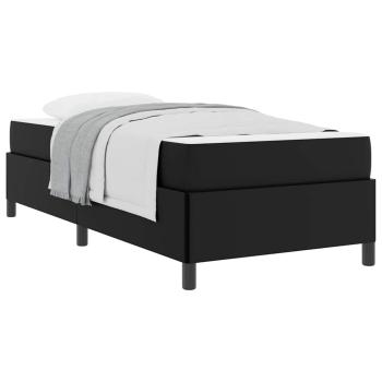 Bettgestell mit Matratze Schwarz 100 x 200 cm Kunstleder