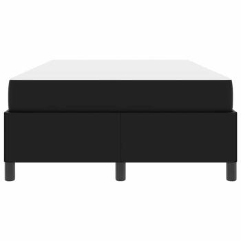 Bettgestell mit Matratze Schwarz 120 x 190 cm Kunstleder