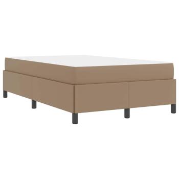 Bettgestell mit Matratze Cappuccino 120 x 190 cm Kunstleder