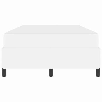 Bettgestell mit Matratze Weiß 120 x 200 cm Kunstleder