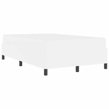 Bettgestell mit Matratze Weiß 120 x 200 cm Kunstleder
