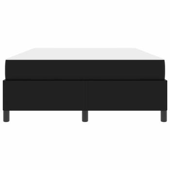 Bettgestell mit Matratze Schwarz 140 x 190 cm Kunstleder