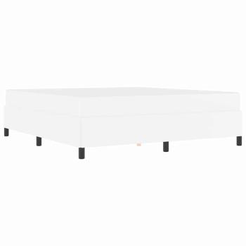 Bettgestell mit Matratze Weiß 180 x 200 cm Kunstleder