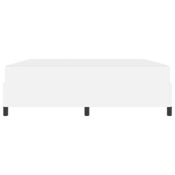 Bettgestell mit Matratze Weiß 180 x 200 cm Kunstleder