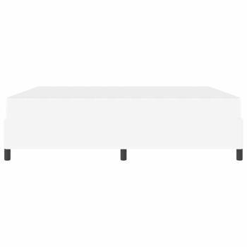 Bettgestell mit Matratze Weiß 180 x 200 cm Kunstleder