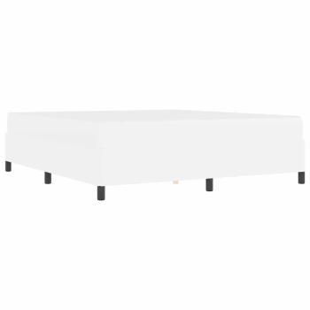 Bettgestell mit Matratze Weiß 180 x 200 cm Kunstleder