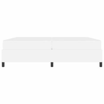 Bettgestell mit Matratze Weiß 200 x 200 cm Kunstleder