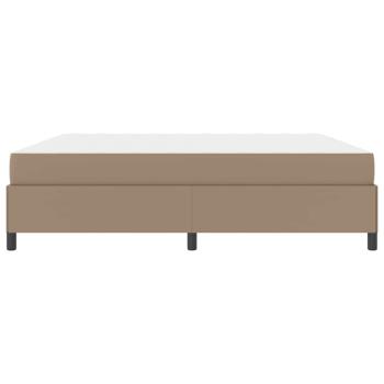 Bettgestell mit Matratze Cappuccino 200 x 200 cm Kunstleder