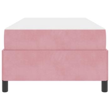 Bettgestell Sonstiges Rosa und Weiß 90 x 190 cm Samt