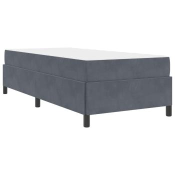 Bettgestell Sonstiges Weiß und Hellgrau 90 x 200 cm Samt