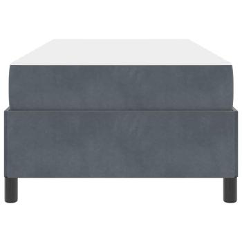 Bettgestell Sonstiges Dunkelgrau und Weiß 100 x 200 cm Samt