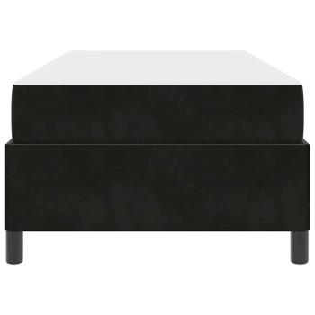 Bettgestell Schwarz und Weiß und Schwarz 100 x 200 cm Samt