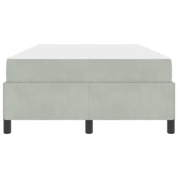 Bettgestell Sonstiges Weiß und Hellgrau 120 x 200 cm Samt