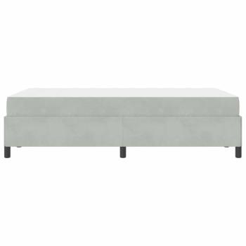 Bettgestell Sonstiges Weiß und Hellgrau 120 x 200 cm Samt