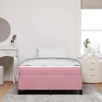 Bettgestell Sonstiges Rosa und Weiß 120 x 200 cm Samt