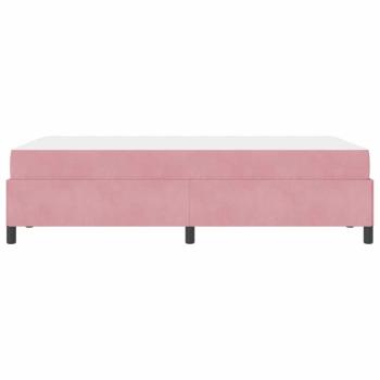 Bettgestell Sonstiges Rosa und Weiß 120 x 200 cm Samt