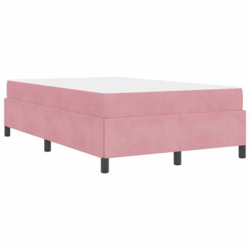 Bettgestell Sonstiges Rosa und Weiß 120 x 200 cm Samt