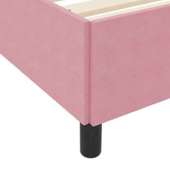 Bettgestell Sonstiges Rosa und Weiß 120 x 200 cm Samt