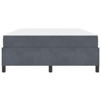 Bettgestell Sonstiges Weiß und Hellgrau 140 x 190 cm Samt