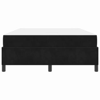 Bettgestell Schwarz und Weiß und Schwarz 140 x 190 cm Samt