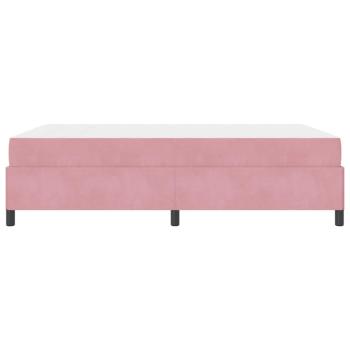 Bettgestell Sonstiges Rosa und Weiß 140 x 190 cm Samt