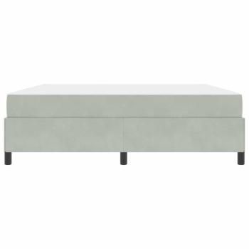 Bettgestell Sonstiges Weiß und Hellgrau 180 x 200 cm Samt