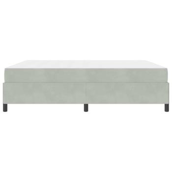 Bettgestell Sonstiges Weiß und Hellgrau 180 x 200 cm Samt