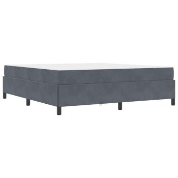 Bettgestell Sonstiges Weiß und Hellgrau 180 x 200 cm Samt