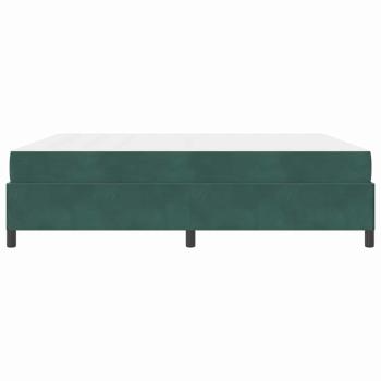 Bettgestell Sonstiges Dunkelgrün und Weiß 180 x 200 cm Samt