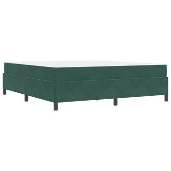 Bettgestell Sonstiges Dunkelgrün und Weiß 180 x 200 cm Samt