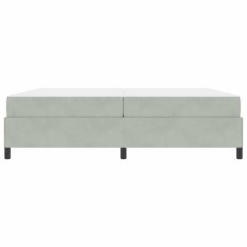 Bettgestell Sonstiges Weiß und Hellgrau 200 x 200 cm Samt