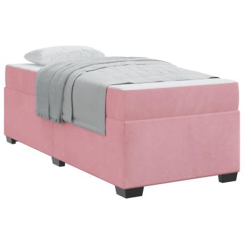 ARDEBO.de - Bettgestell mit Matratze Sonstiges Rosa 80 x 200 cm Samt
