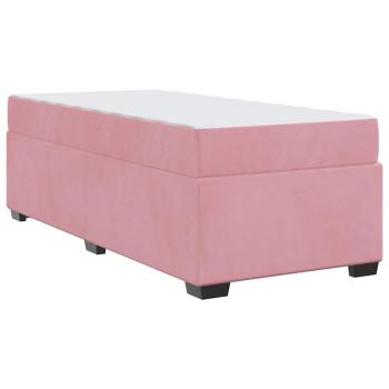 Bettgestell mit Matratze Sonstiges Rosa 80 x 200 cm Samt