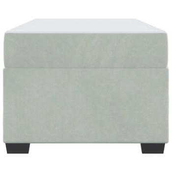 ARDEBO.de - Bettgestell mit Matratze Sonstiges Hellgrau 100 x 200 cm Samt